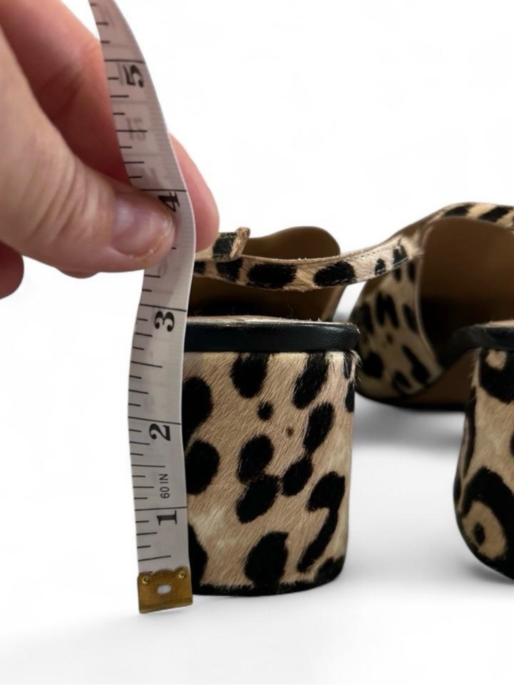 Leopard Print Block Kitten Slingback Pony Hair
Leather Pointed Toe Heels Size 8 - Picture 8 of 8